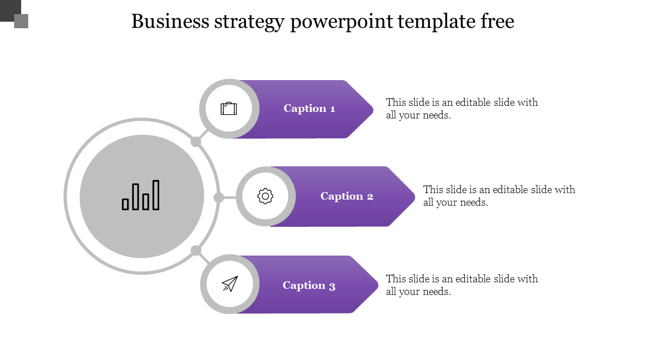 business strategy powerpoint template free-Purple